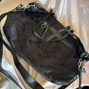 Coach Black Signature Shoulder Bag